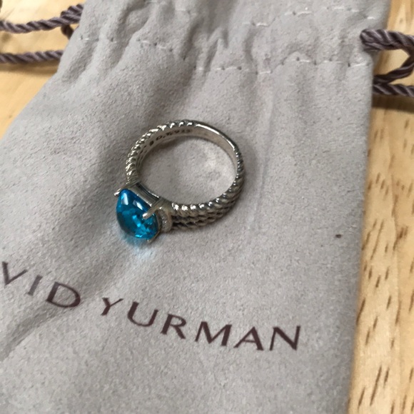 DAVID YURMAN Diamond Sterling Topaz Ring - Picture 5 of 6